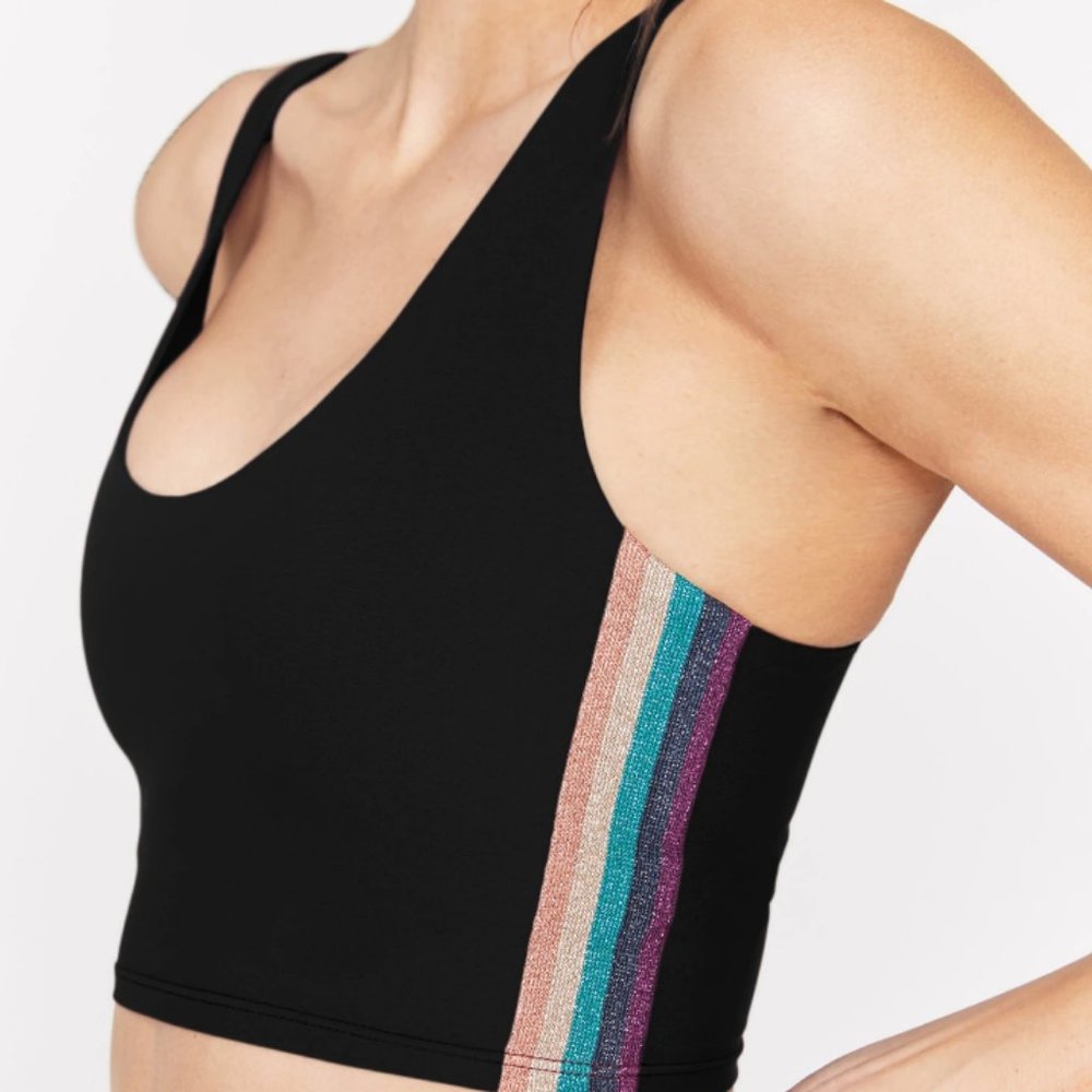 Spiritual Gangster Black Striped Shakti Brami Bra